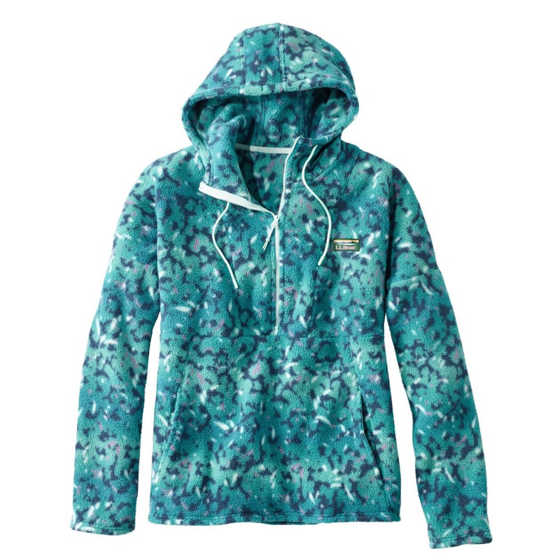 米国フィット・レギュラー カタディン・フリース・ハーフジップ・フーディ、プリント