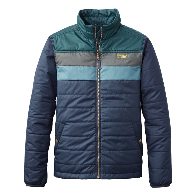 米国フィット・レギュラー マウンテン・クラシック・パファー・ジャケット、カラーブロック