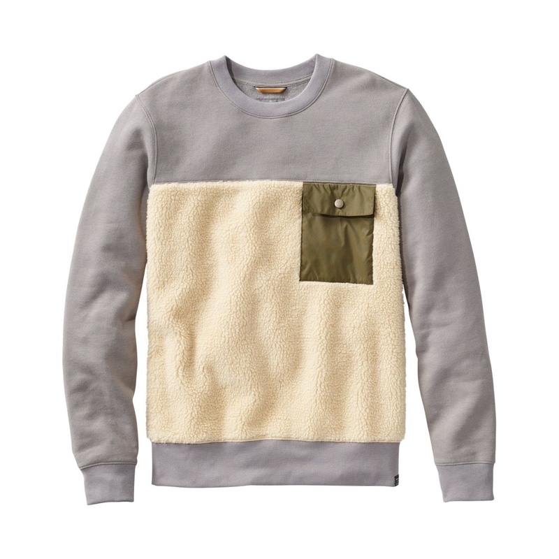 米国フィット・レギュラー シグネチャー・シェルパ・スウェットシャツ、クルーネック