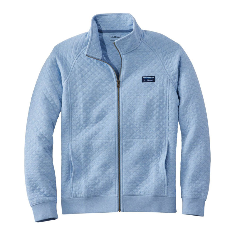 米国フィット・レギュラー エル・エル・ビーン・キルト・スウェットシャツ、フルジップ