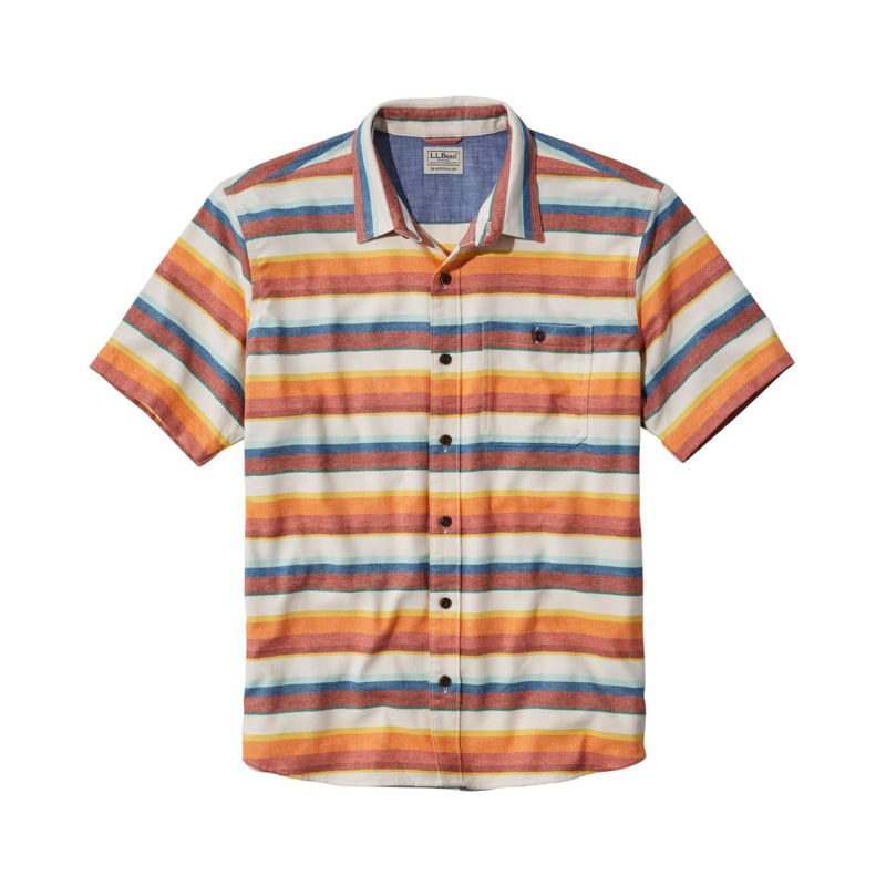 米国フィット・レギュラー ビーンフレックス・オールシーズン・フランネル・シャツ、トラディショナル・フィット 半袖