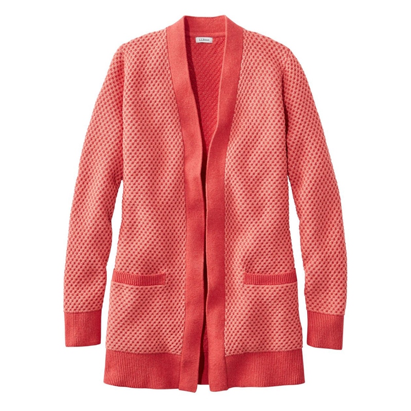 米国フィット・レギュラー オーガニック・コットン・セーター、オープン・カーディガン