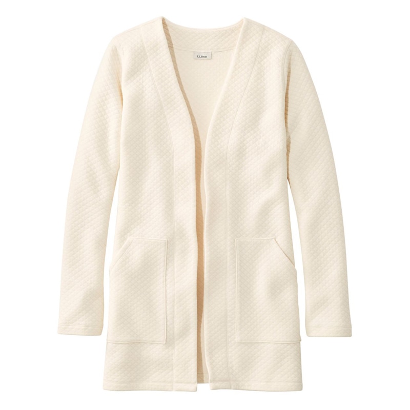 米国フィット・レギュラー ソフトライト・キルト・トップ、カーディガン