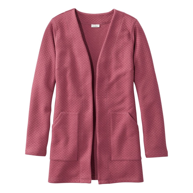 米国フィット・レギュラー ソフトライト・キルト・トップ、カーディガン