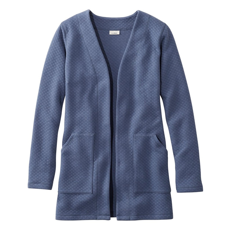 米国フィット・レギュラー ソフトライト・キルト・トップ、カーディガン