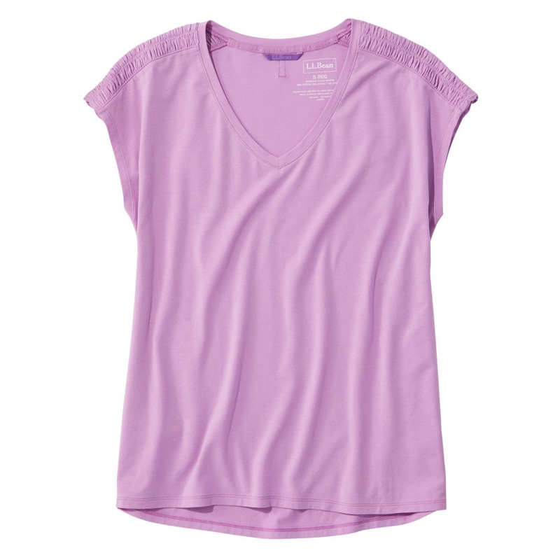 米国フィット・プチ ビヨンド・ソフト・Vネック・ティ、半袖