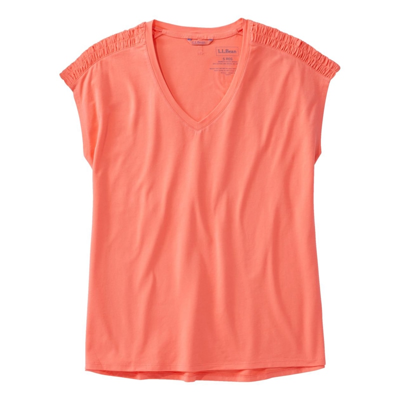 米国フィット・プチ ビヨンド・ソフト・Vネック・ティ、半袖