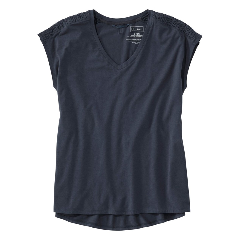 米国フィット・プチ ビヨンド・ソフト・Vネック・ティ、半袖