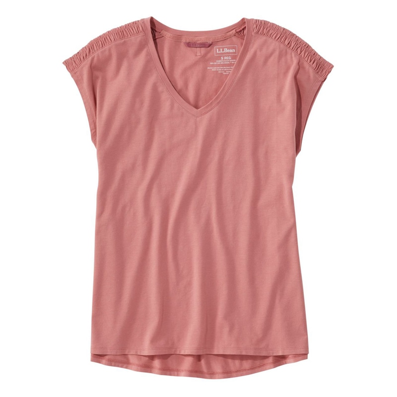 米国フィット・プチ ビヨンド・ソフト・Vネック・ティ、半袖