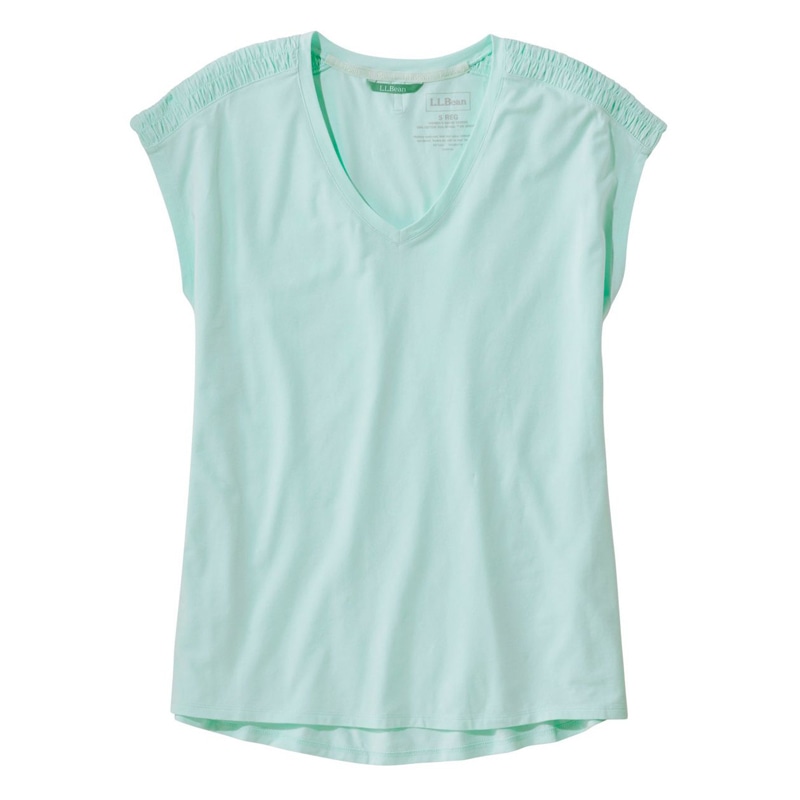 米国フィット・プチ ビヨンド・ソフト・Vネック・ティ、半袖