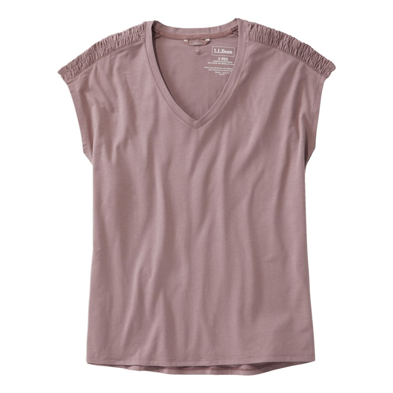 米国フィット・プチ ビヨンド・ソフト・Vネック・ティ、半袖