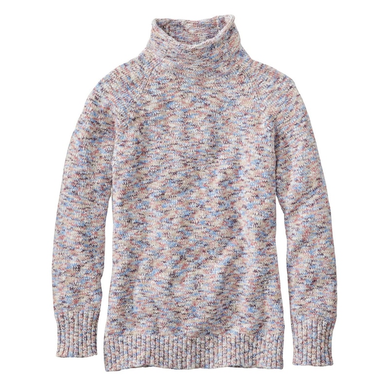 米国フィット・プチ コットン・ラグ・セーター、ファネルネック・プルオーバー スペースダイ