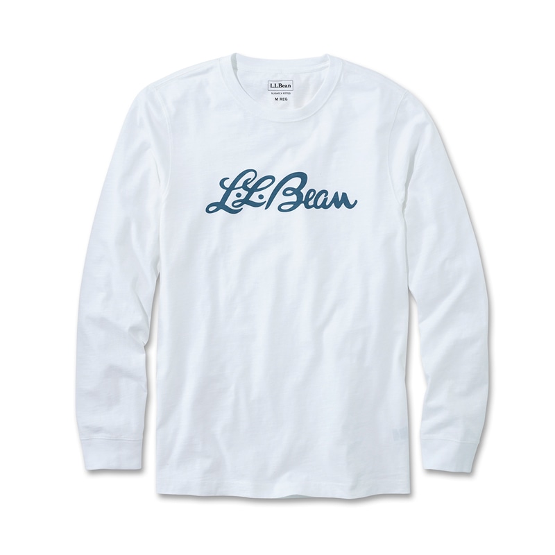 ジャパン・フィット レイクウォッシュ・オーガニック・コットン・グラフィック・ティ、長袖