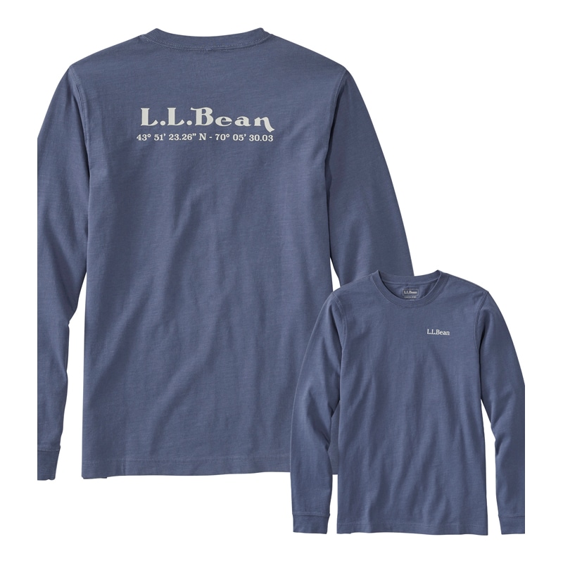 ジャパン・フィット レイクウォッシュ・オーガニック・コットン・グラフィック・ティ、長袖