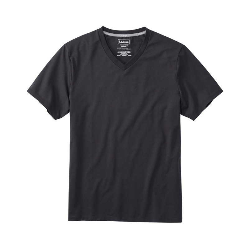 米国フィット・レギュラー コンフォート・ストレッチ・ピマ・ティ、半袖 Vネック