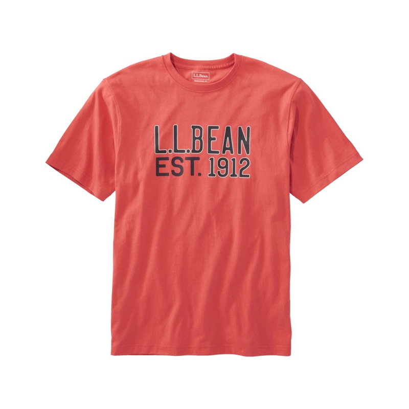 ジャパン・フィット ケアフリー・アンシュリンカブル・ティ、半袖 エル・エル・ビーン・ロゴ