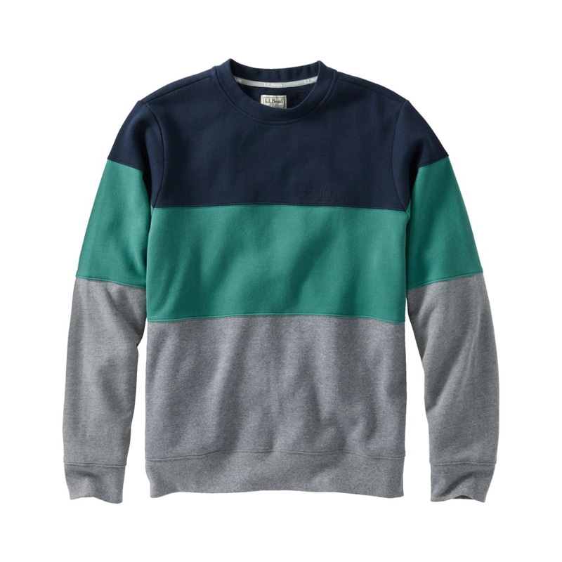 米国フィット・レギュラー エル・エル・ビーン 1912 スウェットシャツ、クルーネック カラーブロック