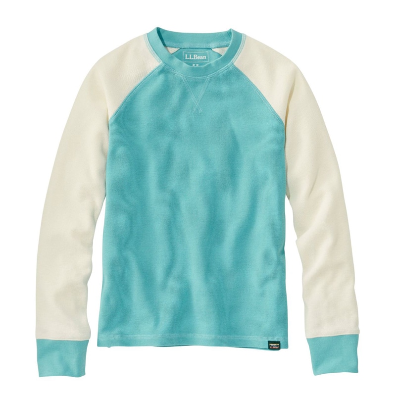 ビックキッズ・アンシュリンカブル・ミニワッフル・シャツ、長袖