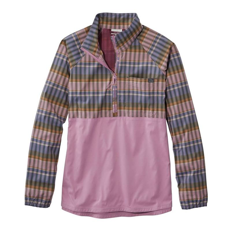 米国フィット・レギュラー エブリデイ・サンスマート・ウーブン・シャツ、クォータージップ・プルオーバー カラーブロック