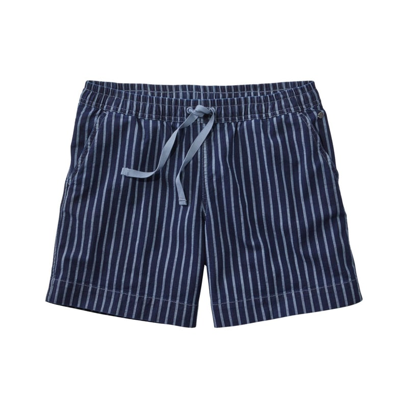 米国フィット・レギュラー レイクウォッシュ・ドック・ショーツ、ミッドライズ ストライプ