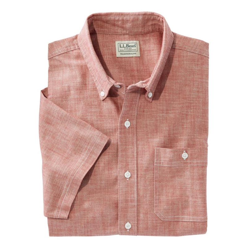 ジャパン・フィット コンフォート・ストレッチ・シャンブレー・シャツ、トラディショナル・フィット　半袖