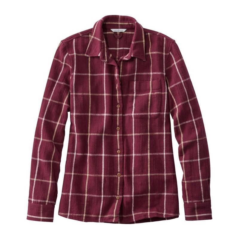 米国フィット・レギュラー シグネチャー・ヘリテージ・テクスチャード・フランネル・シャツ、プラッド