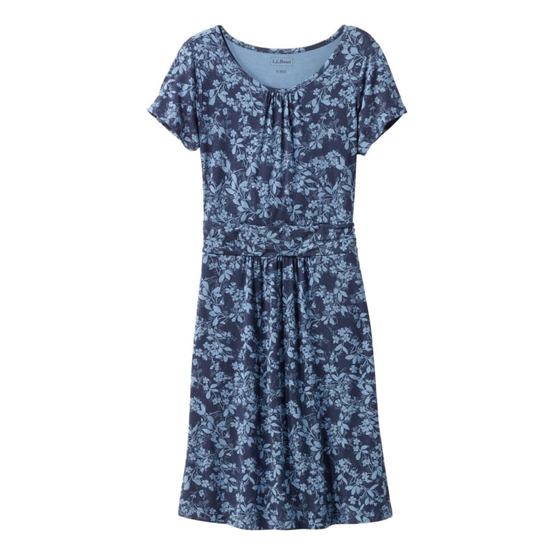 ジャパン・フィット サマー・ニット・ドレス、スクープネック プリント