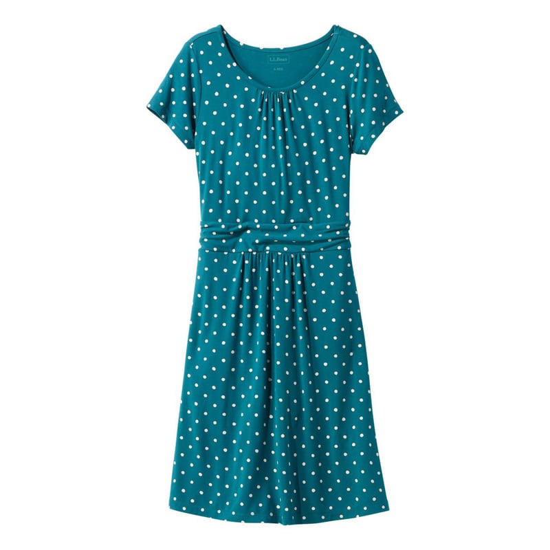 ジャパン・フィット サマー・ニット・ドレス、スクープネック プリント