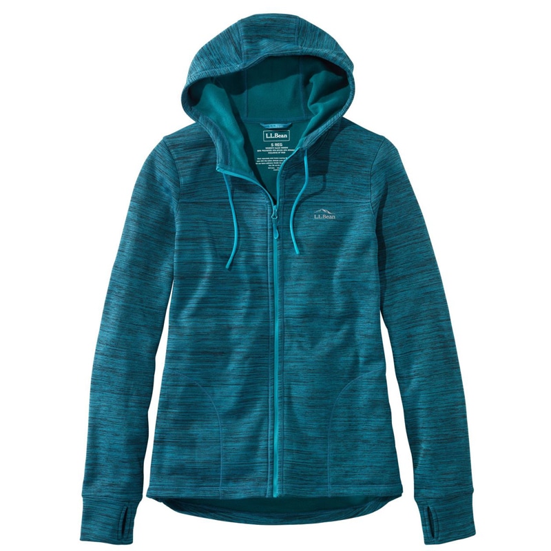 米国フィット・レギュラー プリマロフト・サーマストレッチ・フリース、フルジップ・フーディ