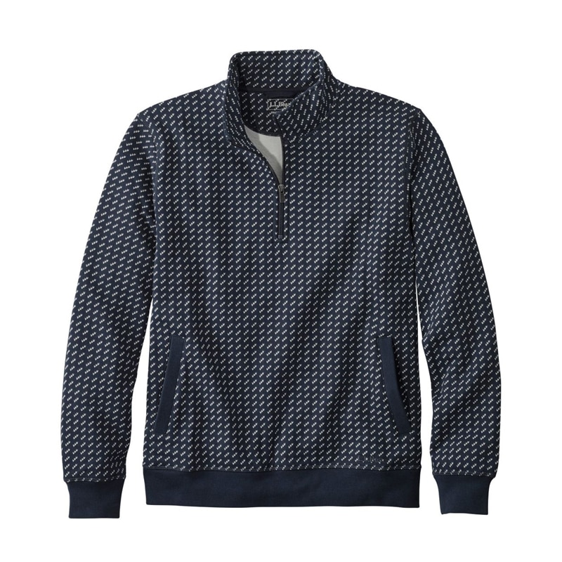 米国フィット・レギュラー アスレチック・スウェット、クォータージップ・プルオーバー プリント