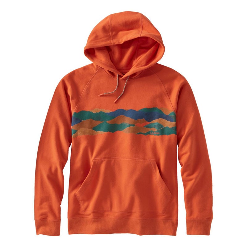 米国フィット・レギュラー エル・エル・ビーン・コンフォート・キャンプ・スウェットシャツ、フーディ グラフィック