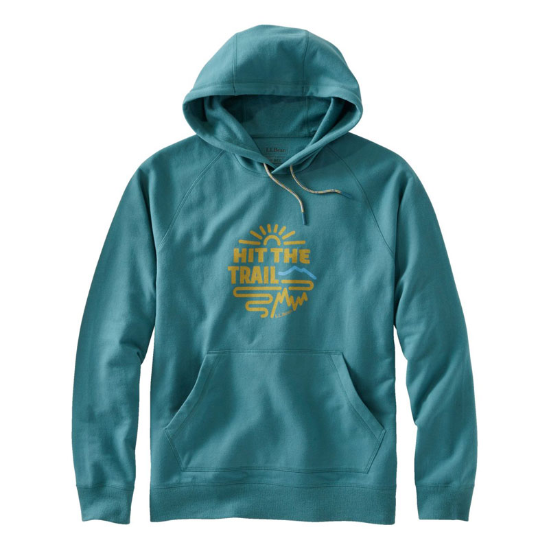 米国フィット・レギュラー エル・エル・ビーン・コンフォート・キャンプ・スウェットシャツ、フーディ グラフィック