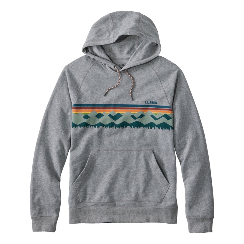 米国フィット・レギュラー エル・エル・ビーン・コンフォート・キャンプ・スウェットシャツ、フーディ グラフィック