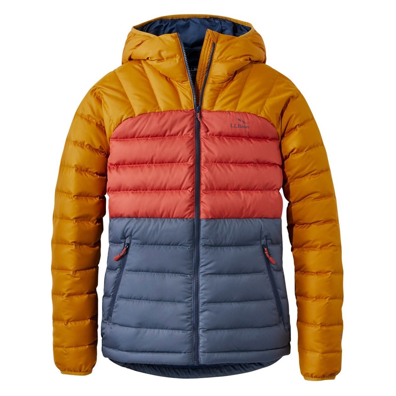 米国フィット・プチ ビーンズ・ダウン・フード・ジャケット、カラーブロック