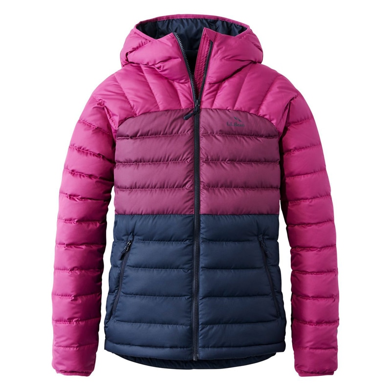 米国フィット・プチ ビーンズ・ダウン・フード・ジャケット、カラーブロック