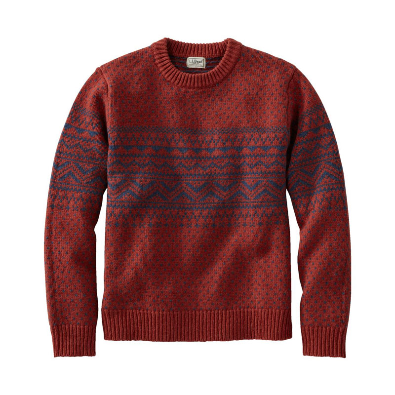 ジャパン・フィット エル・エル・ビーン・クラシック・ラグ・ウール・セーター、クルーネック フェアアイル