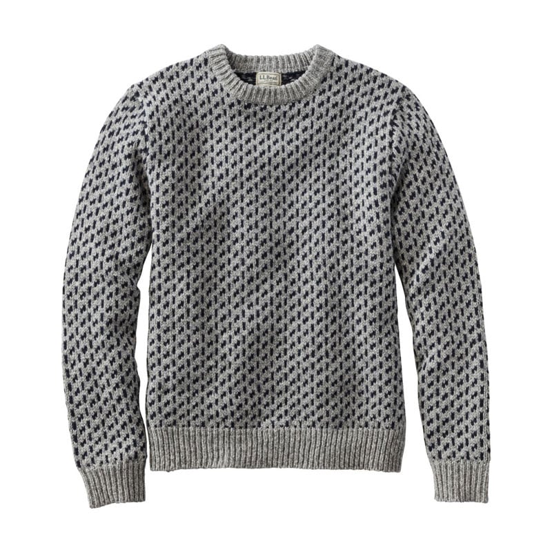 ジャパン・フィット エル・エル・ビーン・クラシック・ラグ・ウール・セーター、クルーネック フェアアイル