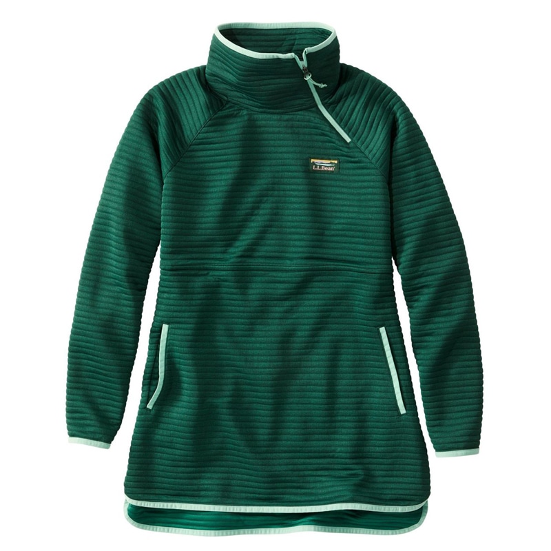 米国フィット・レギュラー エアーライト・ニット・アシンメトリック・クォータージップ・チュニック