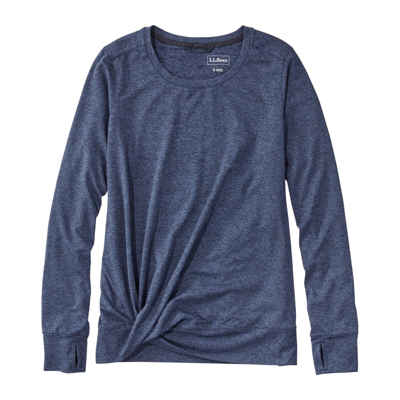 米国フィット・レギュラー ベンチャーソフト・ツイストフロント・トップ、長袖