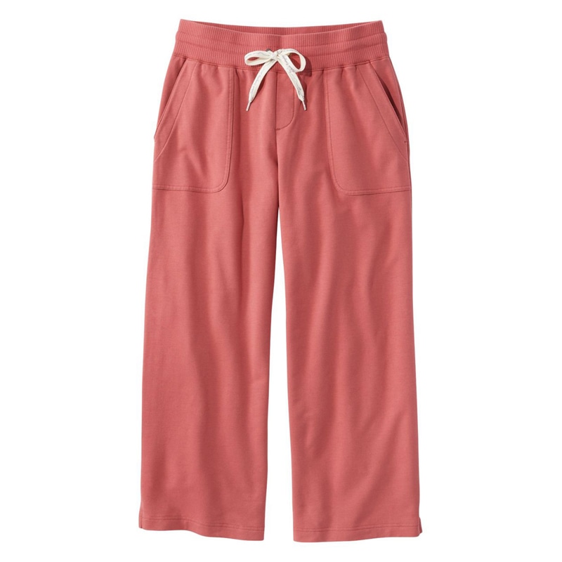 米国フィット・レギュラー エル・エル・ビーン 24/7 スウェットパンツ、ワイドレッグ クロップド