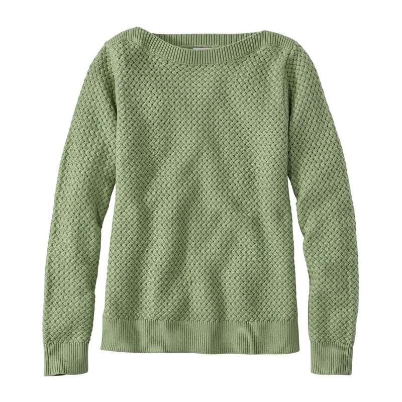 米国フィット・レギュラー バスケットウィーブ・セーター、ボートネック