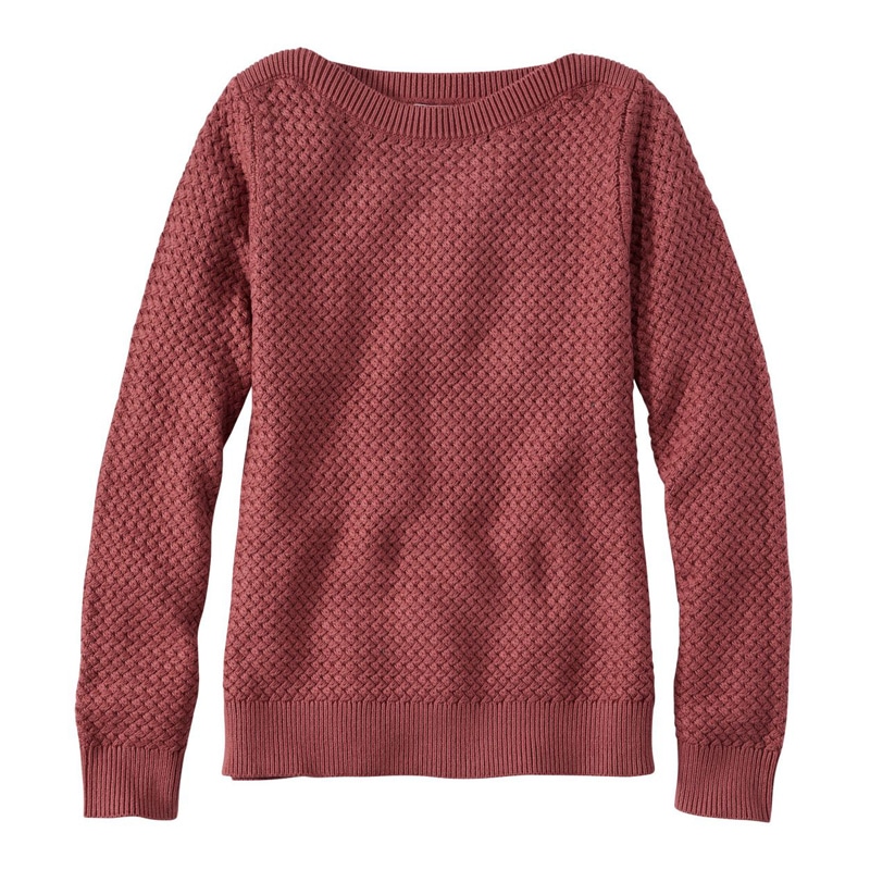 米国フィット・レギュラー バスケットウィーブ・セーター、ボートネック