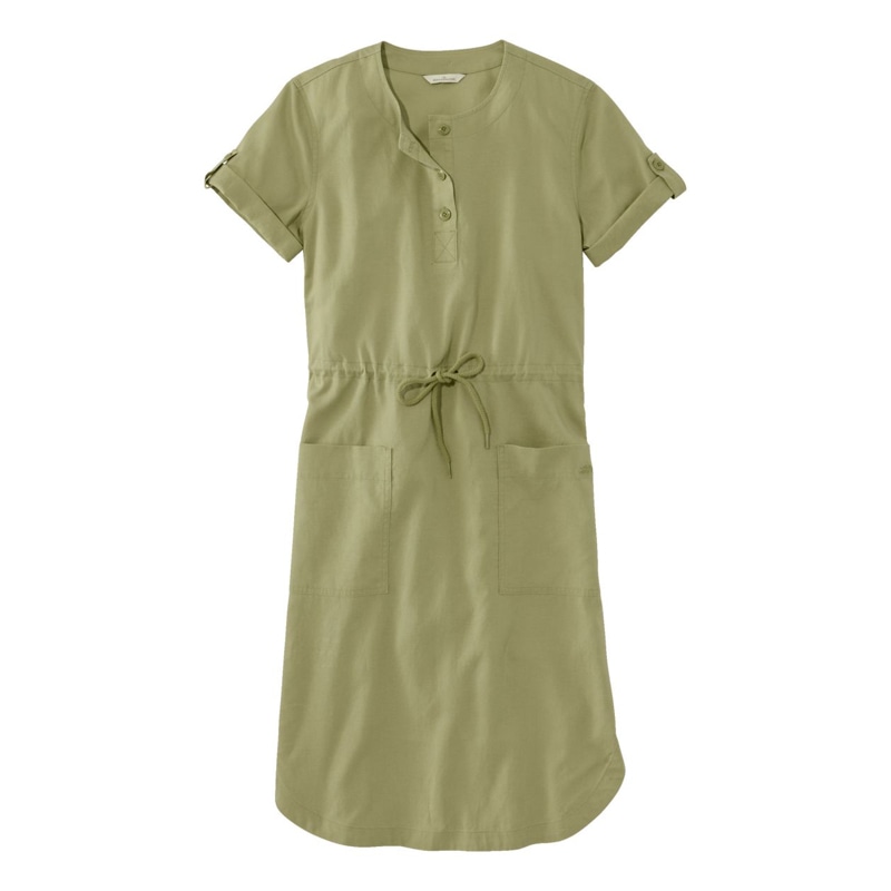 米国フィット・レギュラー シグネチャー・テンセル・リネン・ブレンド・ウーブン・ドレス