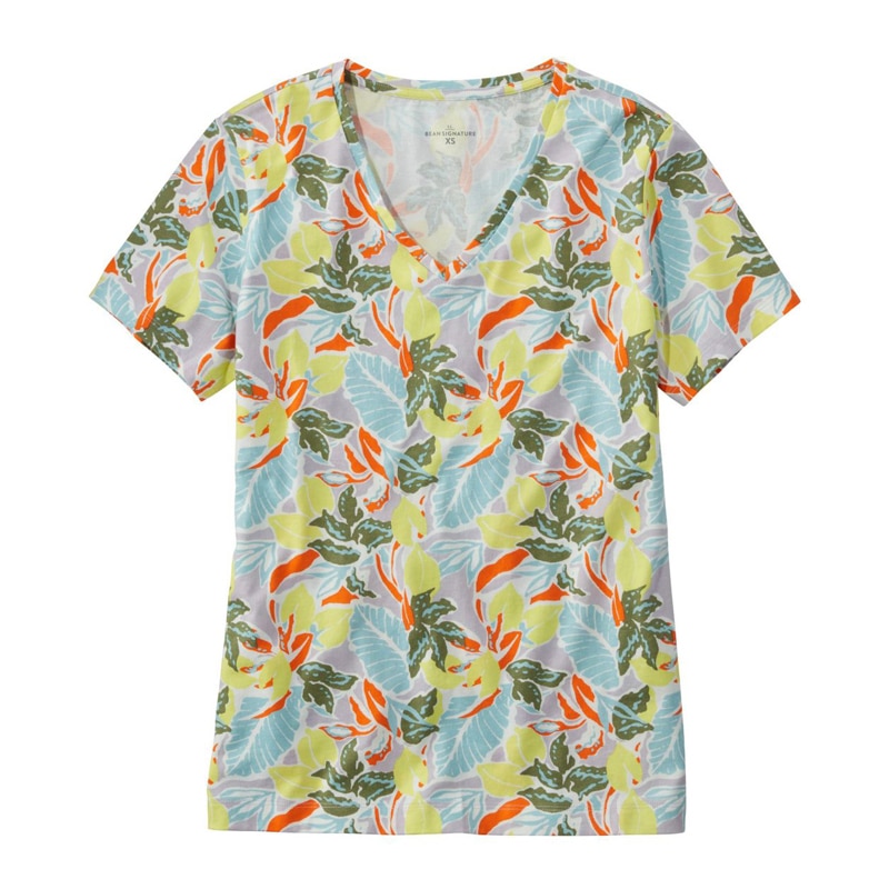 米国フィット・レギュラー シグネチャー・レンジリー・コットン・ティ、Vネック