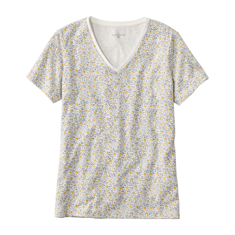 米国フィット・レギュラー シグネチャー・レンジリー・コットン・ティ、Vネック