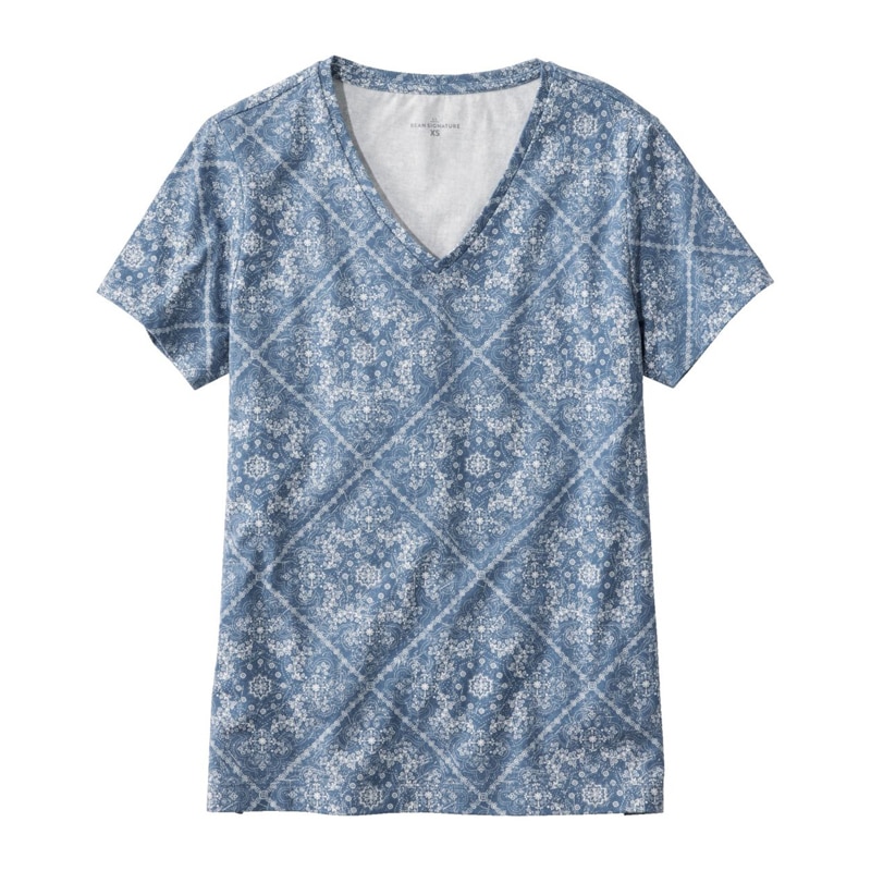 米国フィット・レギュラー シグネチャー・レンジリー・コットン・ティ、Vネック