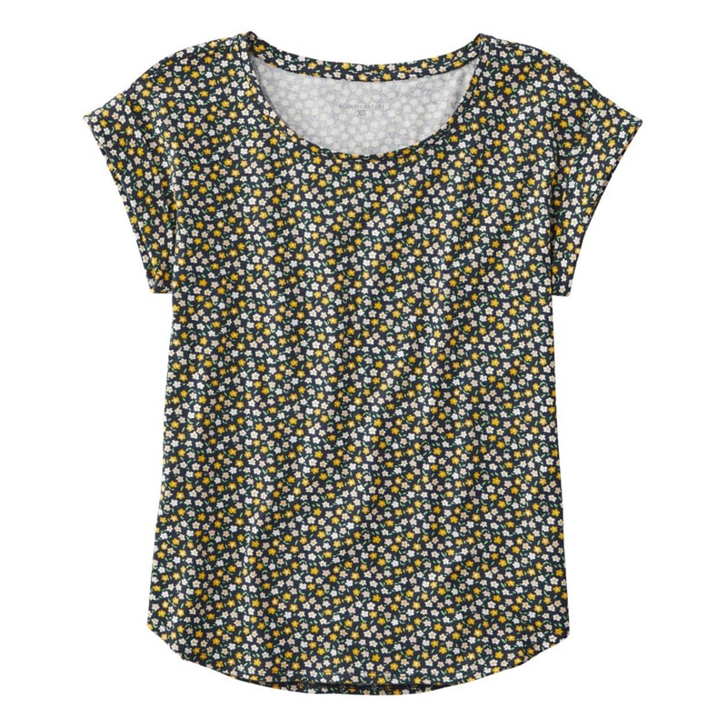 米国フィット・レギュラー シグネチャー・レンジリー・コットン・ティ、スクープネック