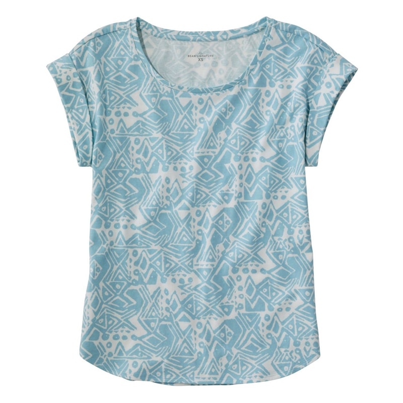 米国フィット・レギュラー シグネチャー・レンジリー・コットン・ティ、スクープネック