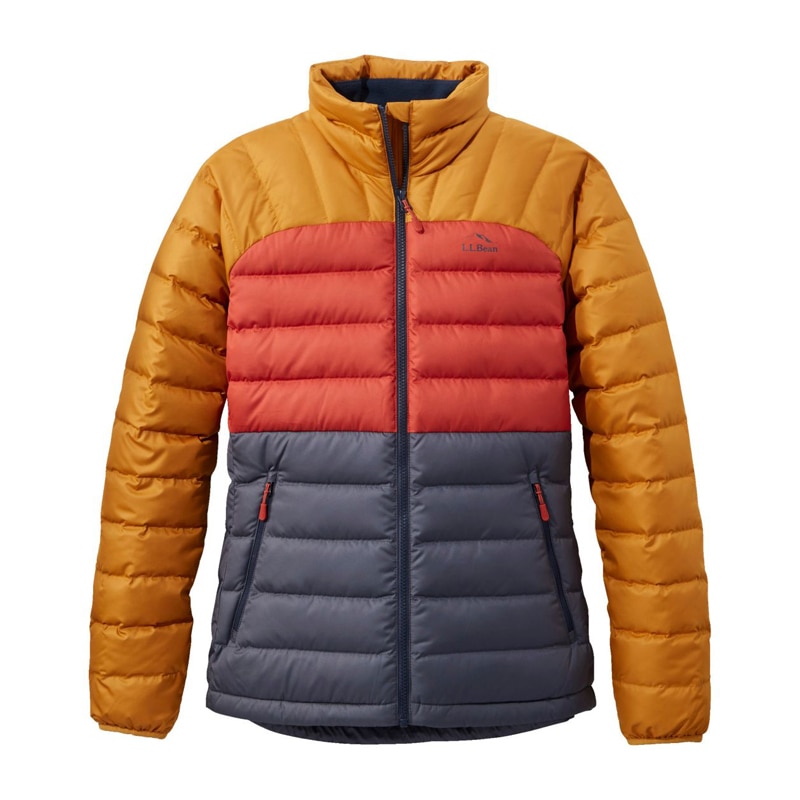 米国フィット・プチ ビーンズ・ダウン・ジャケット、カラーブロック