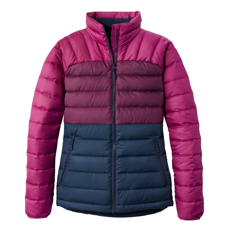 米国フィット・プチ ビーンズ・ダウン・ジャケット、カラーブロック